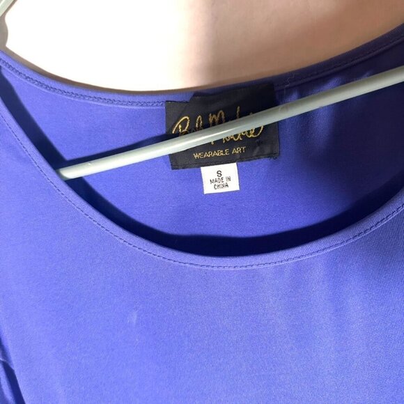 Bob Mackie Wearable Art Size Small Blue Tank - Picture 4 of 5